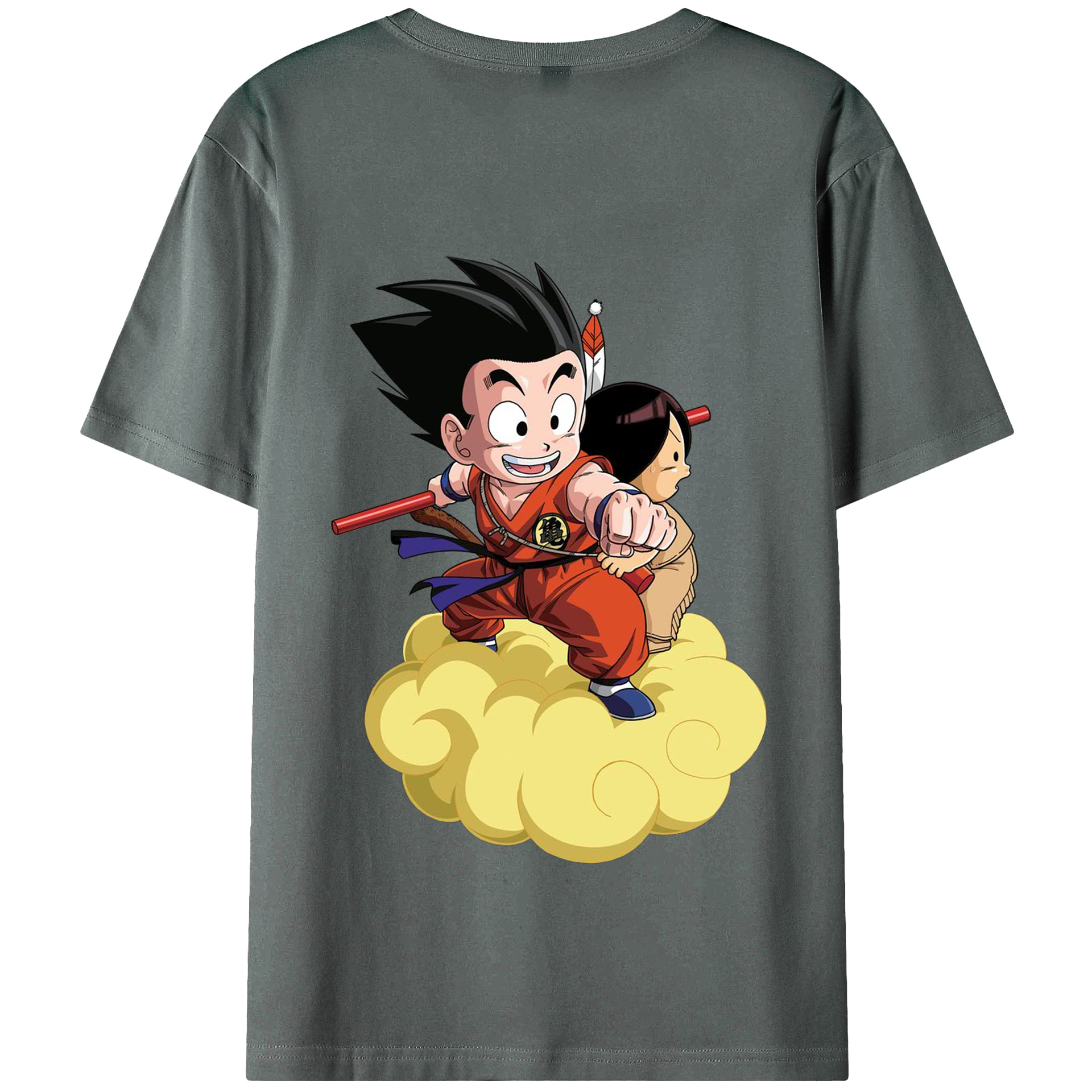 （画像用） ドラゴンボール 孫悟空（そん ごくう）Son Goku カカロット DRAGON BALL Kakarotto 綿100％半袖Tシャツ（背面プリント）